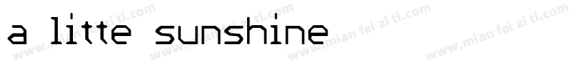 a litte sunshine字体转换